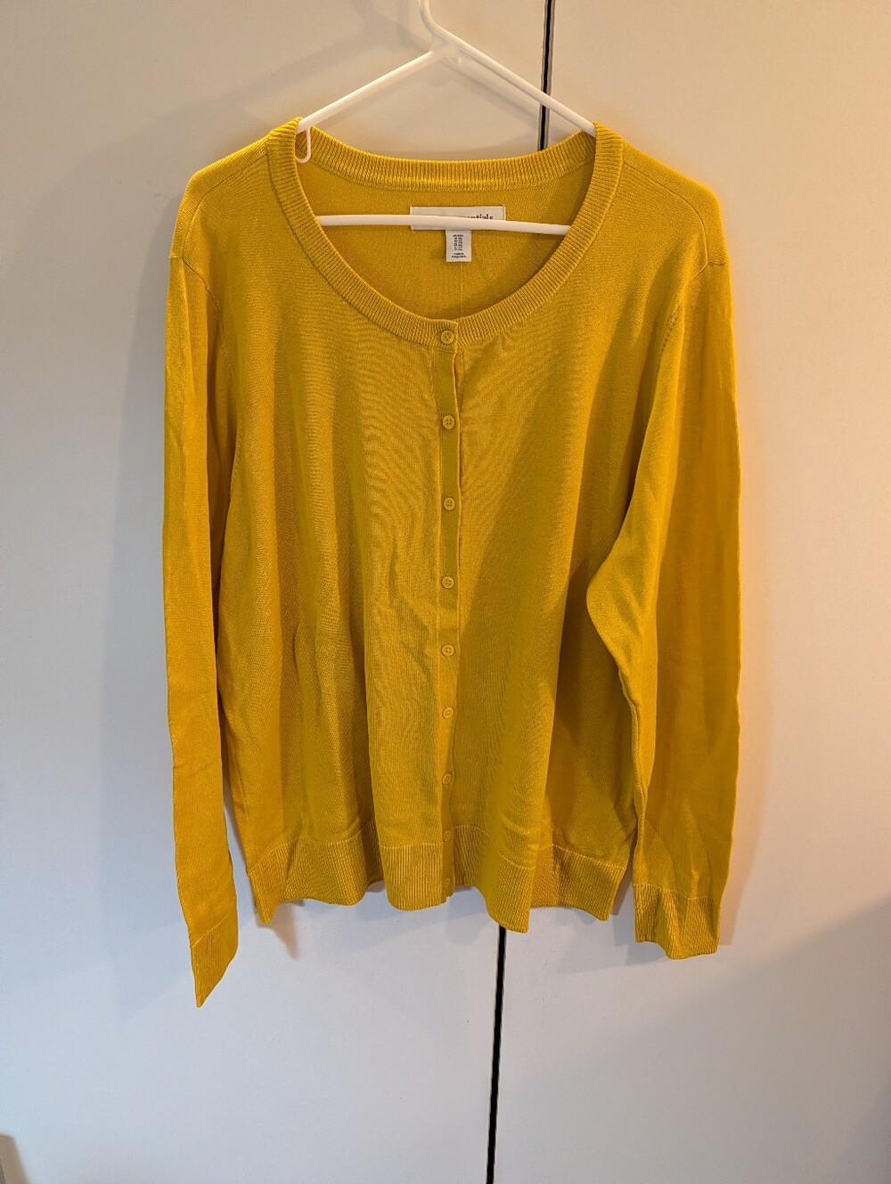 Amazon Classic Yellow Button-Front Women's Cardigan